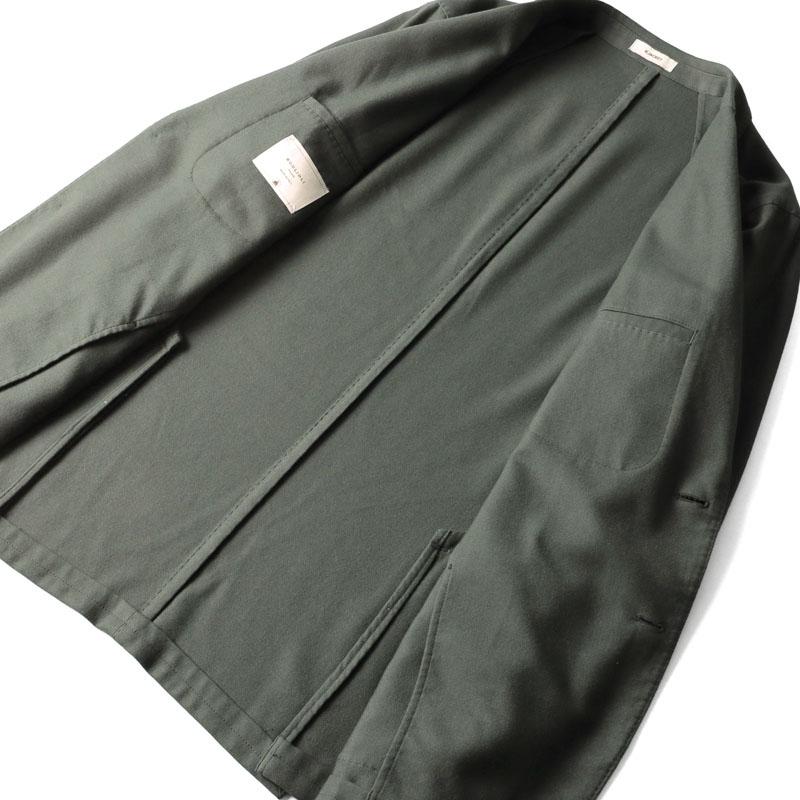 BOGLIOLI / ボリオリ ガーメントダイウールソフトツイル2Bジャケット(K.JACKET) （グレイッシュオリーブ）の画像