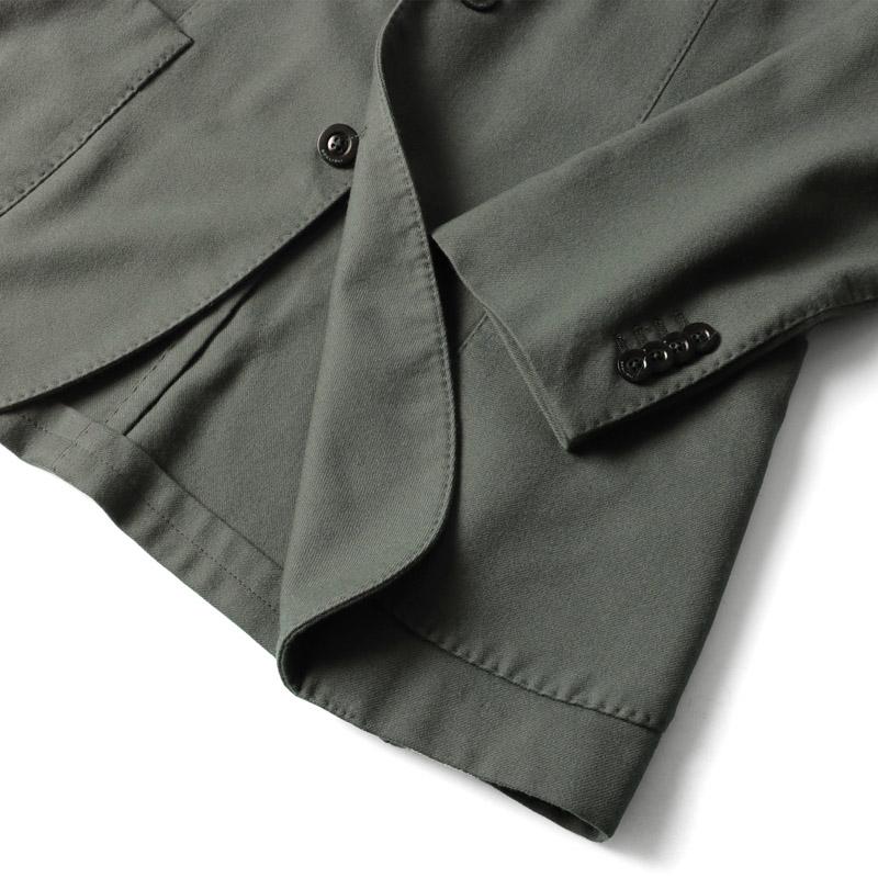 BOGLIOLI / ボリオリ ガーメントダイウールソフトツイル2Bジャケット(K.JACKET) （グレイッシュオリーブ）の画像