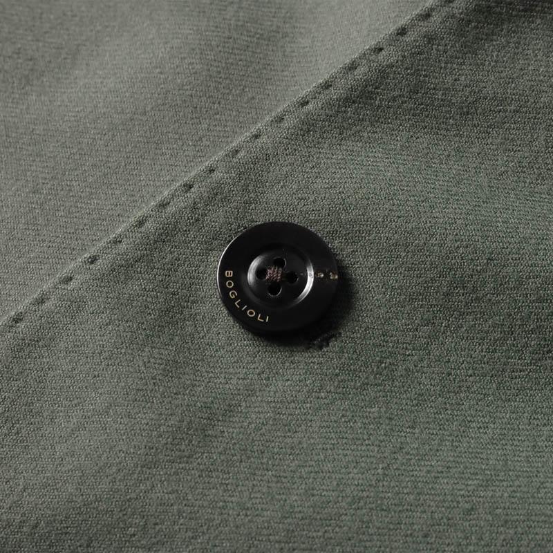 BOGLIOLI / ボリオリ ガーメントダイウールソフトツイル2Bジャケット(K.JACKET) （グレイッシュオリーブ）の画像