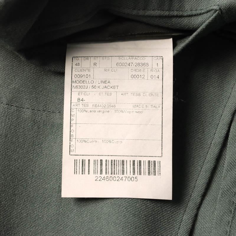 BOGLIOLI / ボリオリ ガーメントダイウールソフトツイル2Bジャケット(K.JACKET) （グレイッシュオリーブ）の画像