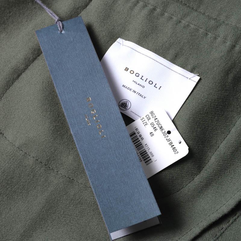 BOGLIOLI / ボリオリ ガーメントダイウールソフトツイル2Bジャケット(K.JACKET) （グレイッシュオリーブ）の画像