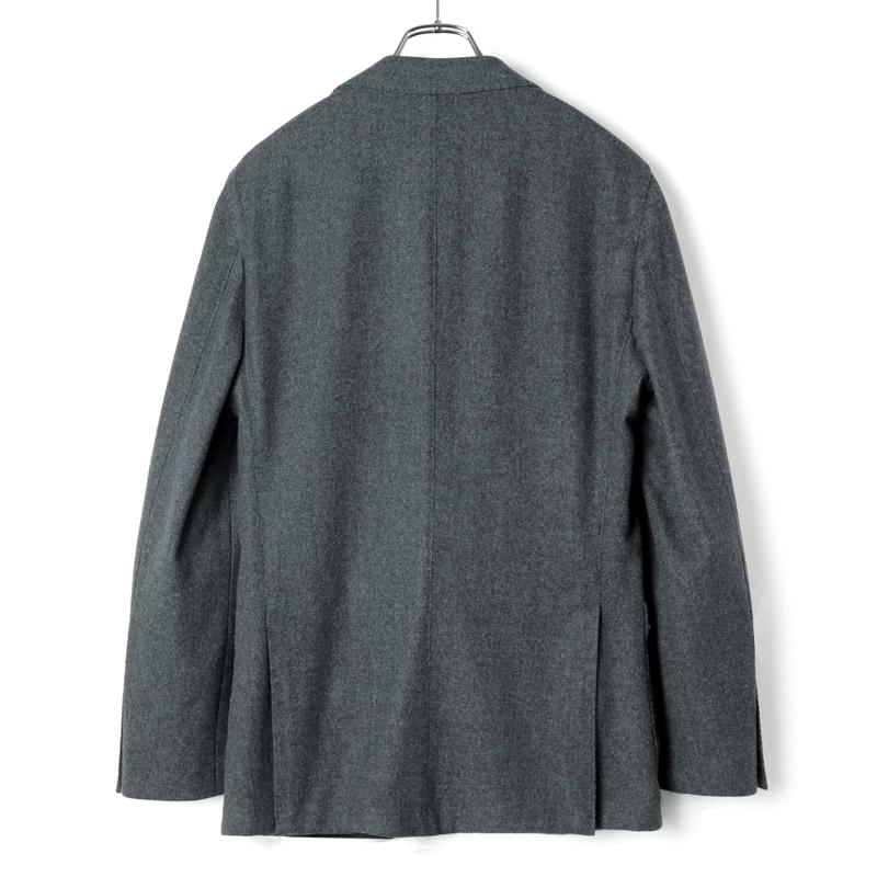 BOGLIOLI / ボリオリ ガーメントダイウールソフトフランネル3Bジャケット(K.JACKET) （ブルーグレー×ブラック）の画像