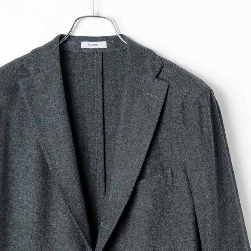 BOGLIOLI / ボリオリ ガーメントダイウールソフトフランネル3Bジャケット(K.JACKET) （ブルーグレー×ブラック）の画像