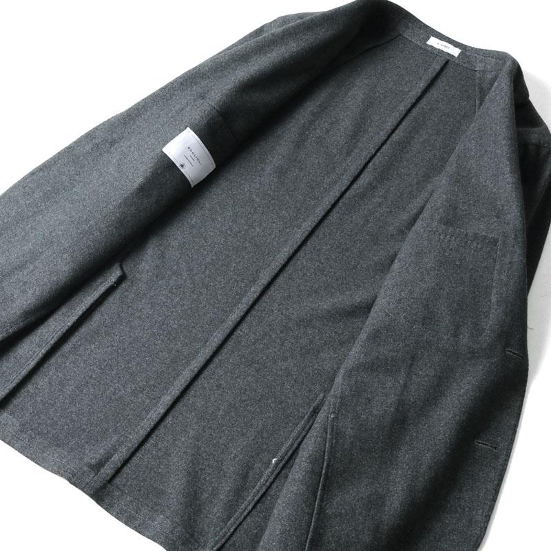 BOGLIOLI / ボリオリ ガーメントダイウールソフトフランネル3Bジャケット(K.JACKET) （ブルーグレー×ブラック）の画像