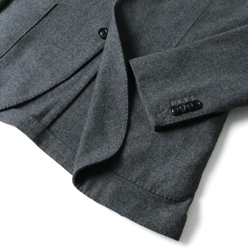 BOGLIOLI / ボリオリ ガーメントダイウールソフトフランネル3Bジャケット(K.JACKET) （ブルーグレー×ブラック）の画像