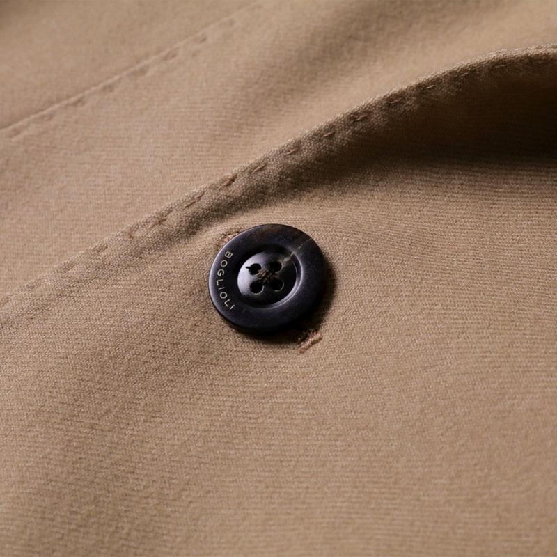 BOGLIOLI / ボリオリ ガーメントダイウールライトフランネル6Bダブルジャケット(K.JACKET) （ピンクベージュ）の画像