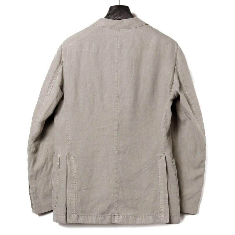 BOGLIOLI / ボリオリ ガーメントダイリネンポプリン3Bスーツ(COAT) （グレージュ）の画像