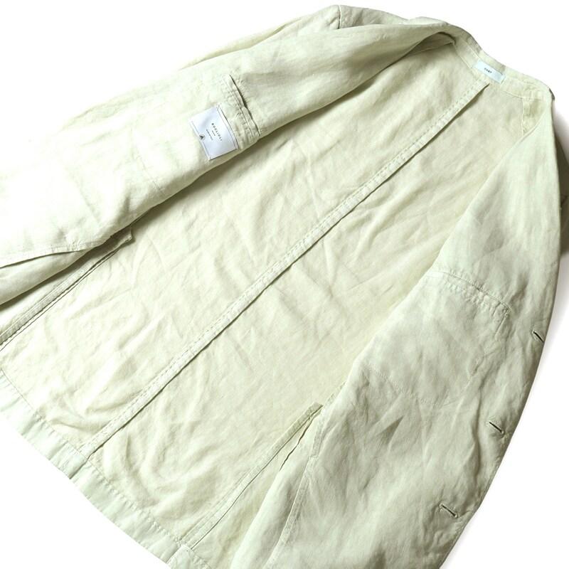 BOGLIOLI / ボリオリ ガーメントダイリネンポプリン3Bスーツ(COAT) （エクリュ）の画像
