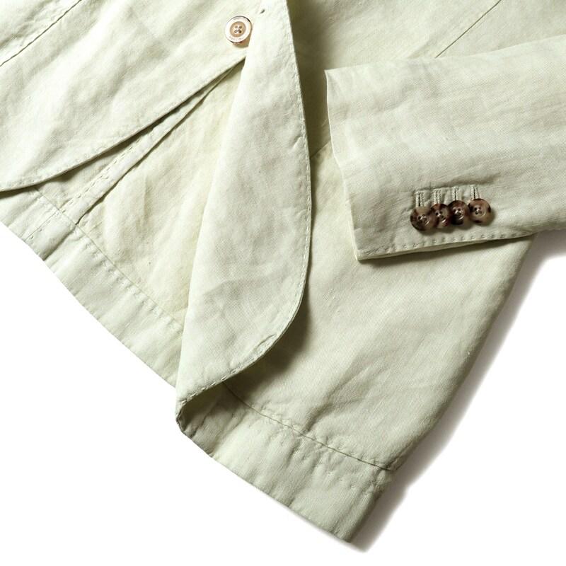 BOGLIOLI / ボリオリ ガーメントダイリネンポプリン3Bスーツ(COAT) （エクリュ）の画像