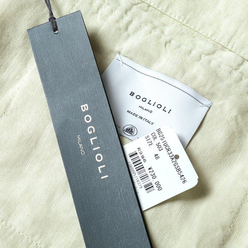 BOGLIOLI / ボリオリ ガーメントダイリネンポプリン3Bスーツ(COAT) （エクリュ）の画像