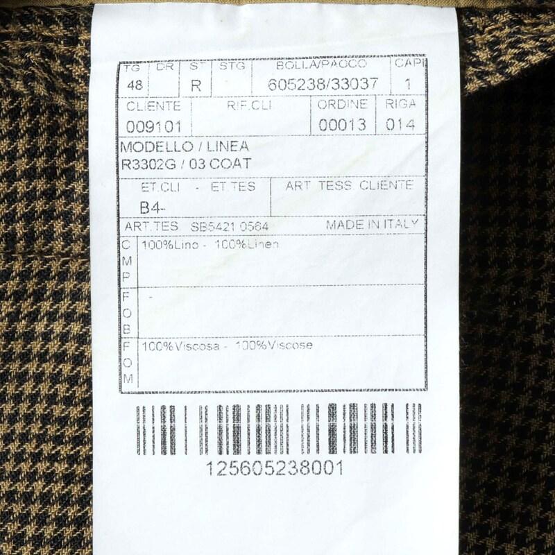 BOGLIOLI / ボリオリ 千鳥格子柄リネンサマーツイード3Bジャケット(COAT) （ブラック×ベージュ）の画像