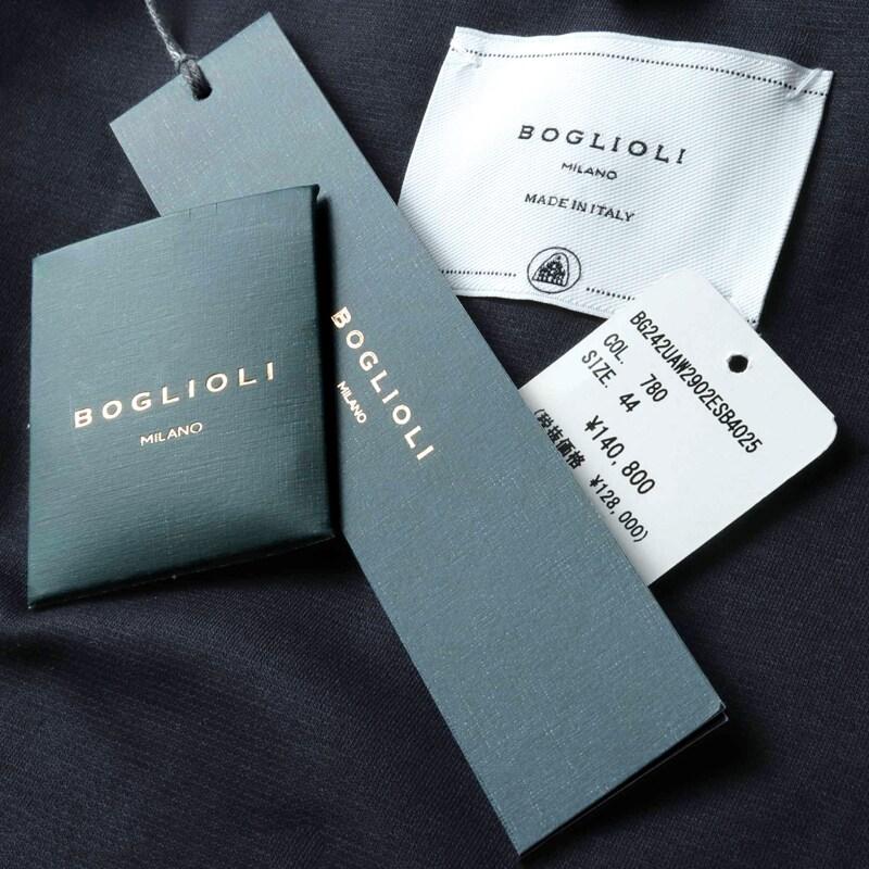BOGLIOLI / ボリオリ コットンシルケットジャージー3Bジャケット(DOVER) （ダークネイビー）の画像