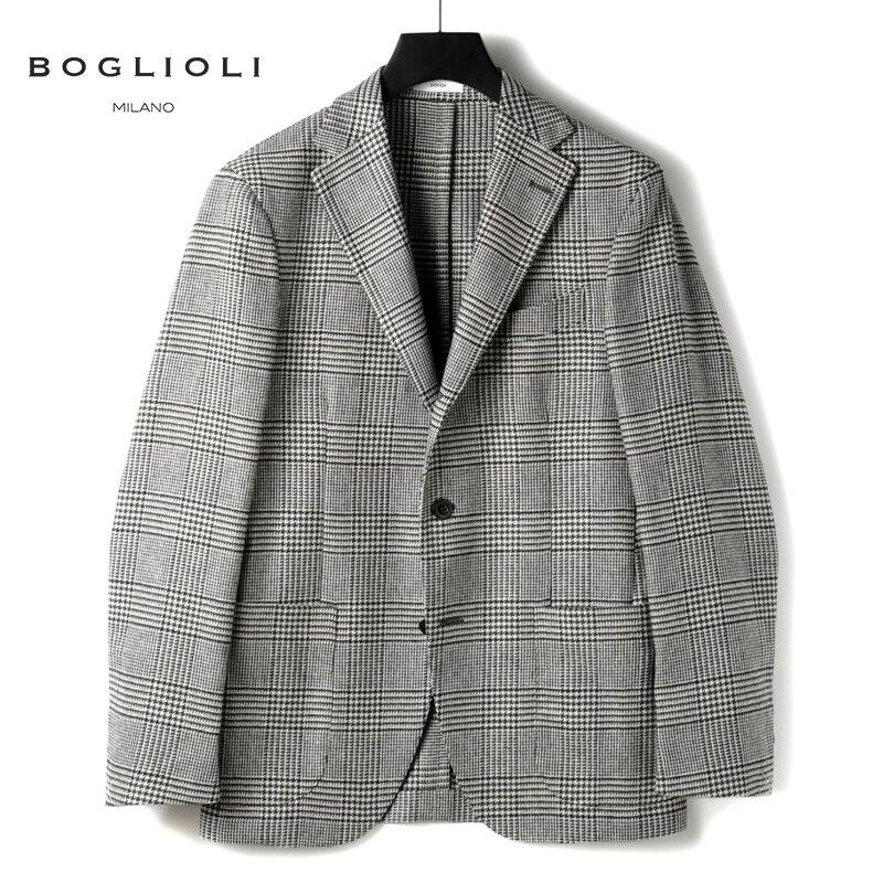 t*o様 BOGLIOLI DOVER ボリオリ　ドーバー　チェックジャケット BOGLIOLI DOVERボリオリ チェック柄 テーラードジャケット 44 - メルカリ