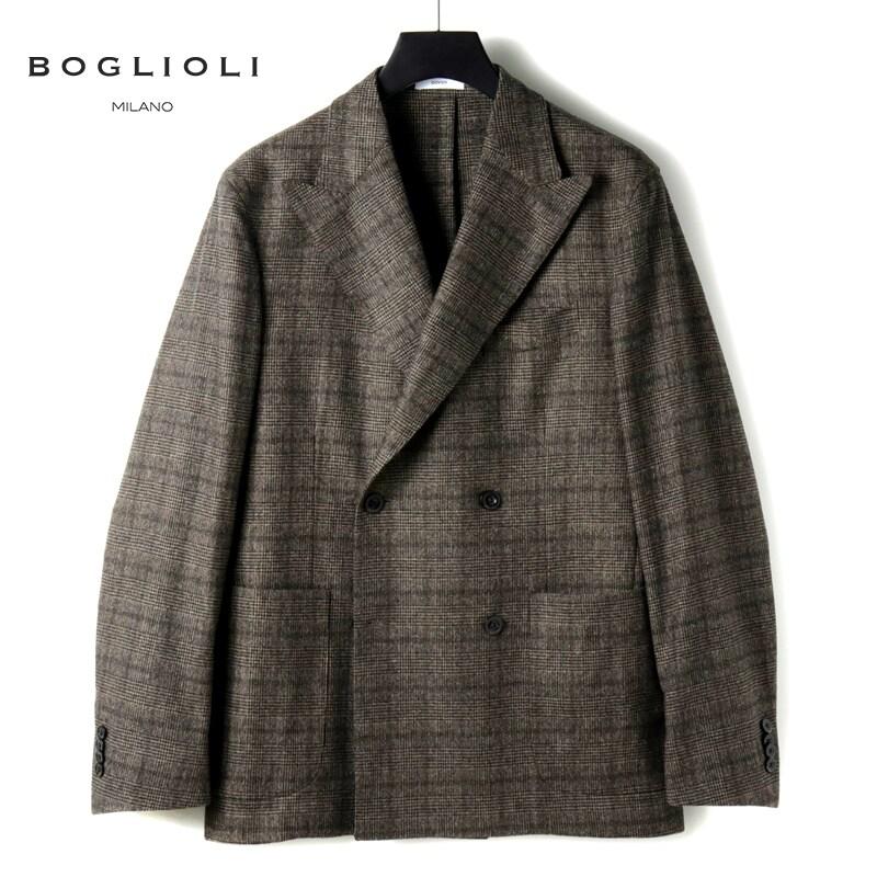 BOGLIOLI（ボリオリ） ウールポリエステルライトツイードグレン