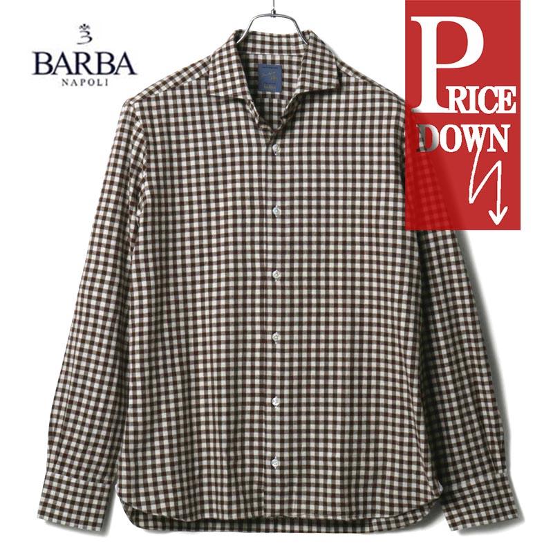 BARBA★新品4万円バルバDANDYLIFE チェック柄ネルシャツ41cm BARBA ネルシャツ BARBA☆新品4バルバDANDYLIFE チェック柄ネルシャツ41cm