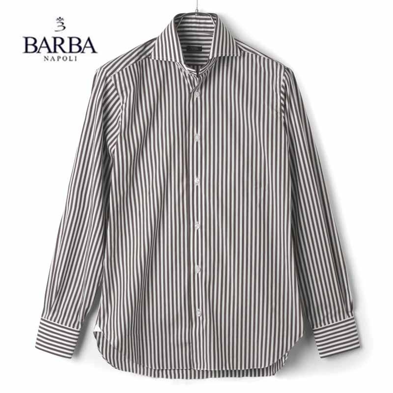 BARBA（バルバ） ストライプ柄コットンポリエステルストレッチブロード