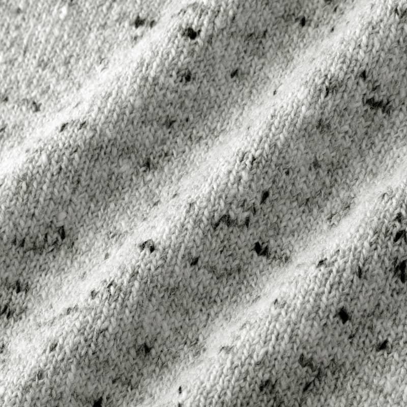BRUNELLO CUCINELLI / ブルネロクチネリウールカシミヤナイロンメランジミドルゲージクルーネックニット(M4672300)（ホワイト×ブラック×グレー）の画像