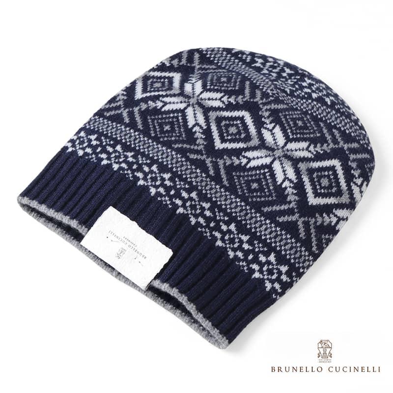 BRUNELLO CUCINELLI / ブルネロクチネリカシミヤノルディック柄ニット  