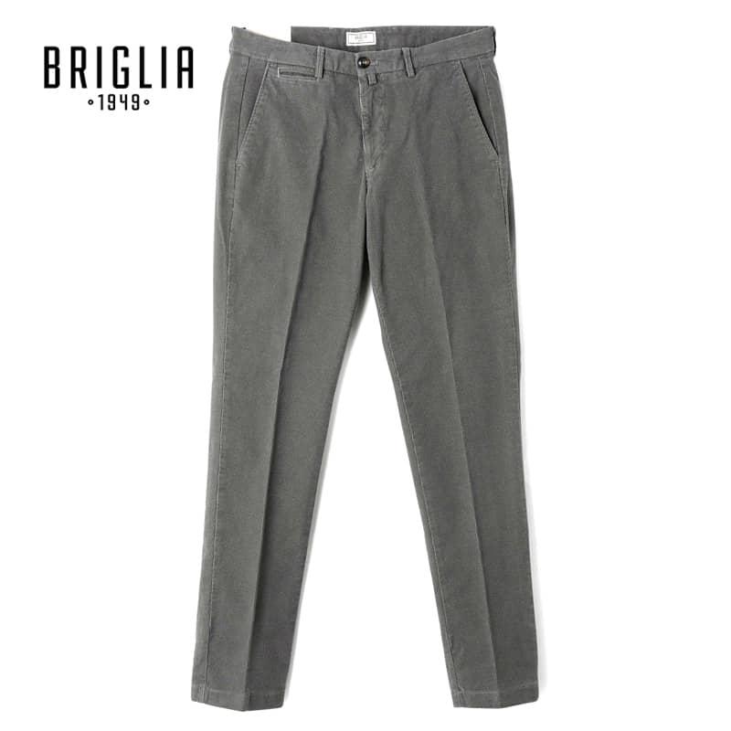 BRIGLIA 1949 / ブリリア 千鳥格子柄ガーメントダイコットンストレッチ 