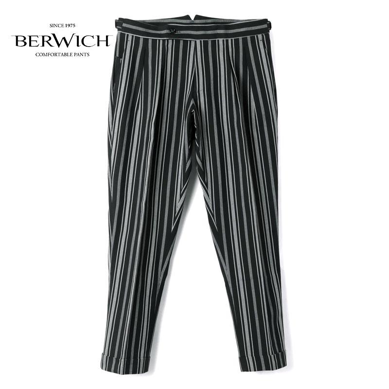 BERWICH / ベルウィッチ マルチストライプ柄コットンジャカードサイド 