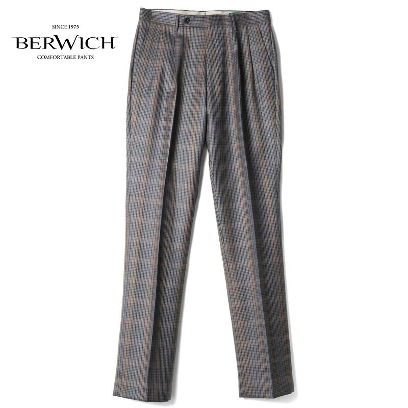 BERWICH（ベルウィッチ） ガンクラブチェック柄ウールライトツイード2