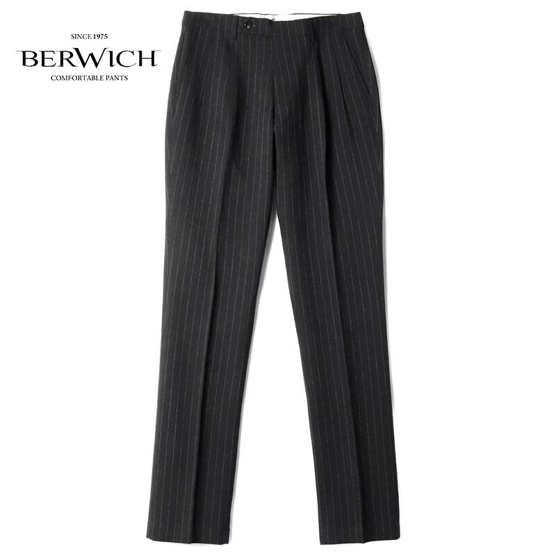BERWICH（ベルウィッチ） チョークストライプ柄ウールウーステッド2