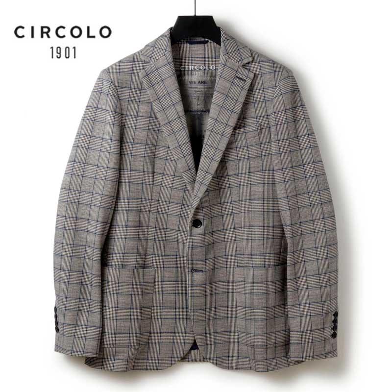 CIRCOLO 1901（チルコロ 1901） グレンチェック柄コットンストレッチ裏