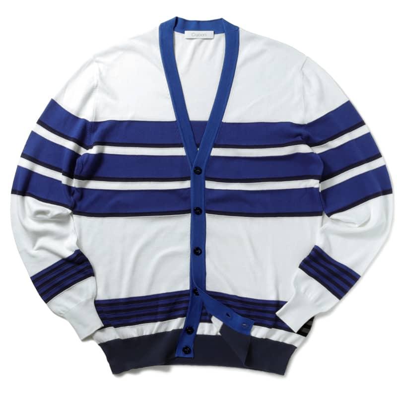 Cruciani / クルチアーニ春夏 マルチボーダー柄コットンハイゲージV