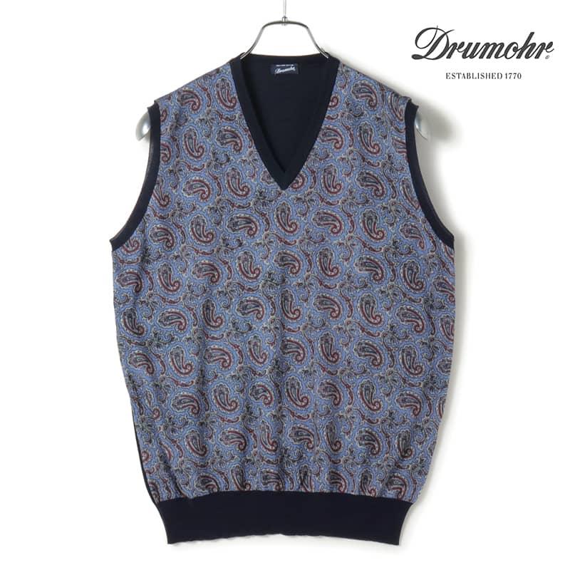 DRUMOHR（ドルモア） Drumohr / ドルモアペイズリー柄プリントコットン 