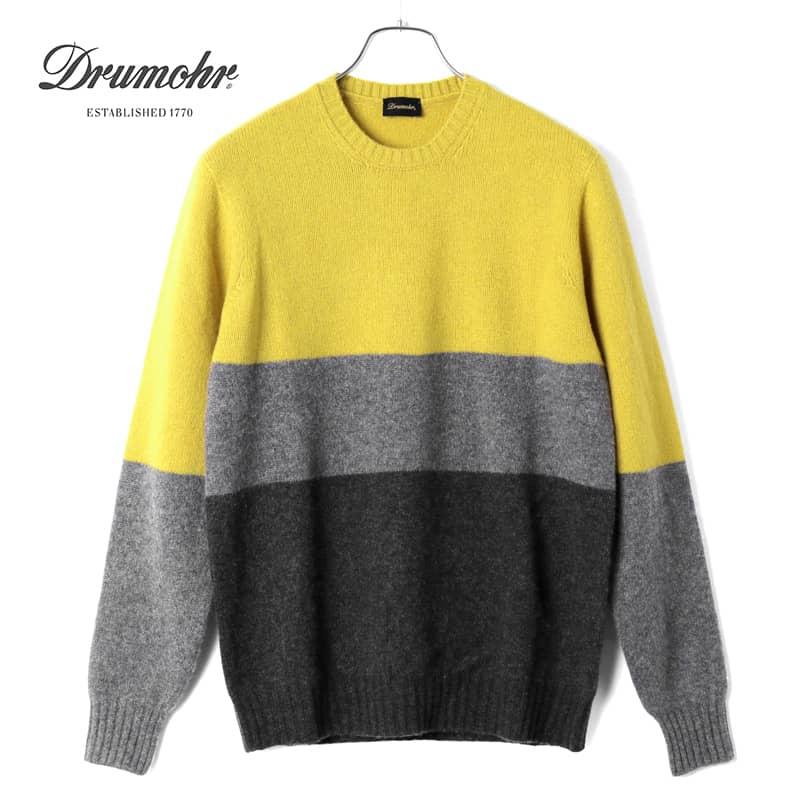 DRUMOHR（ドルモア） Drumohr LUXURY 3カラー切替しカシミヤミドル 