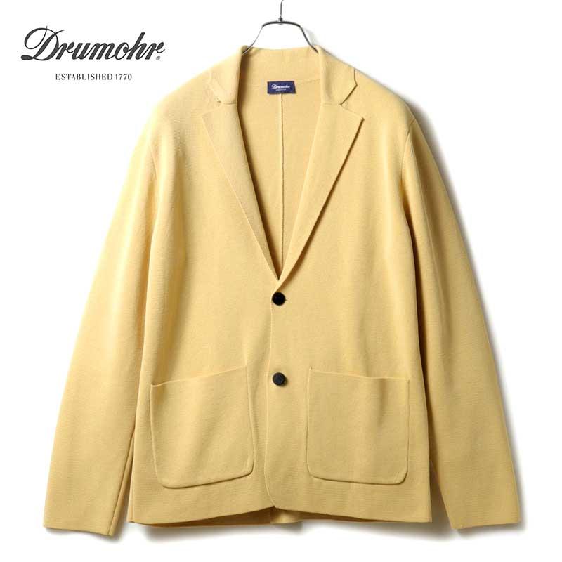 Drumohr　コットンミラノリブ　ニットジャケット(シングル)　46サイズ Drumohrコットンミラノリブニットジャケット(シングル)46サイズ