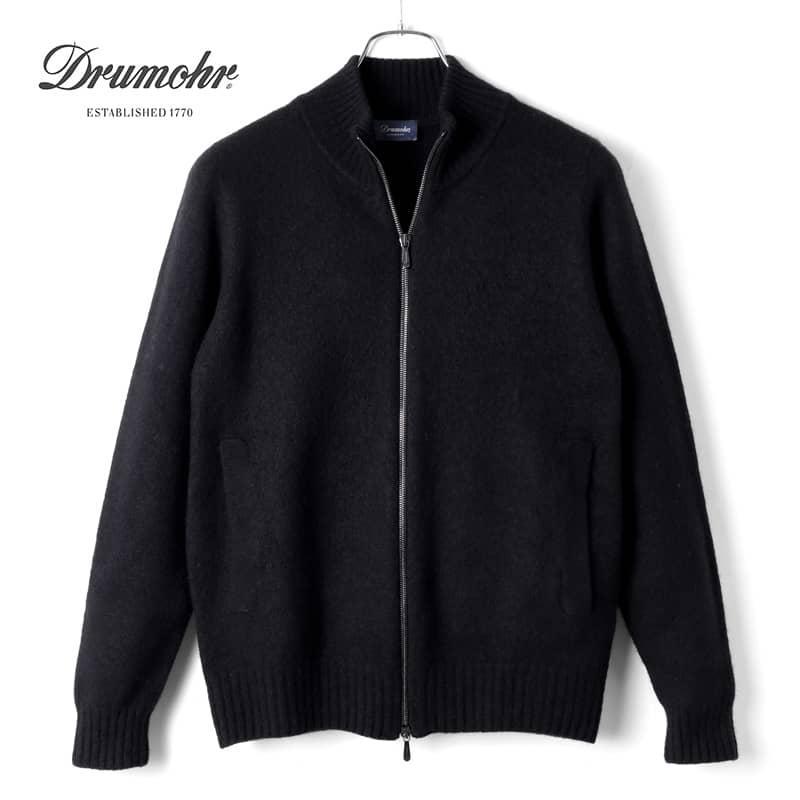 Drumohr / ドルモア ラムズウールミドルゲージダブルジップスタンド 