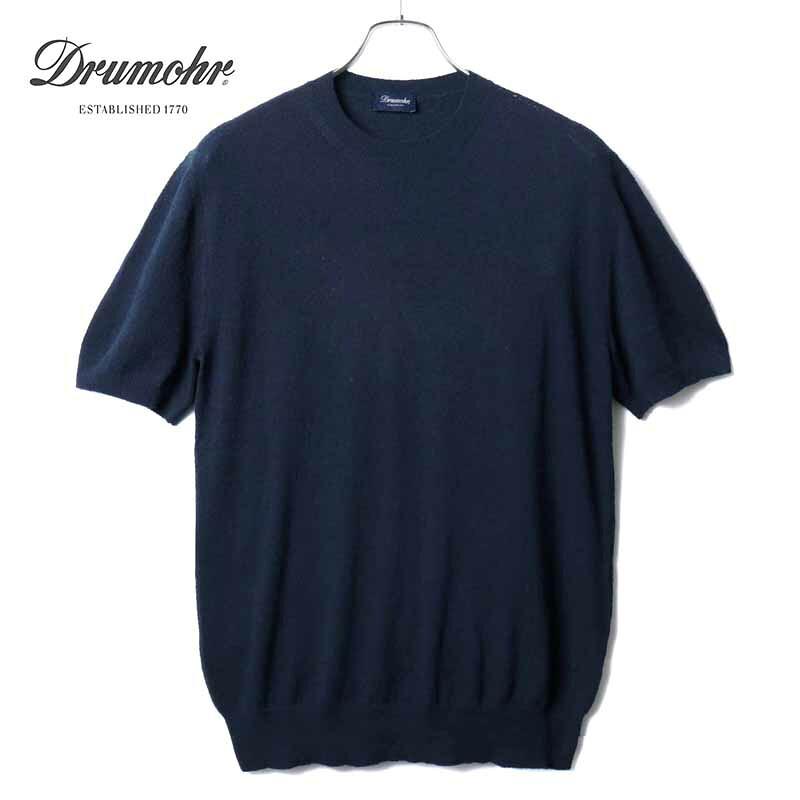 DRUMOHR（ドルモア） コットンナイロンパイル半袖クルーネックニット 