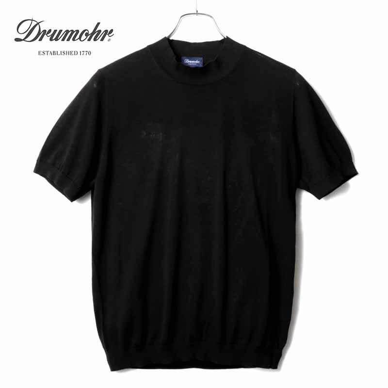 DRUMOHR（ドルモア） コットンハイゲージ半袖モックネックニット