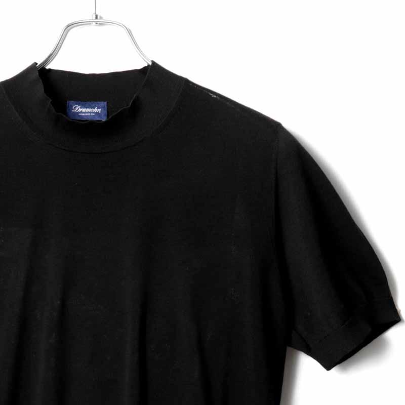 DRUMOHR（ドルモア） コットンハイゲージ半袖モックネックニット