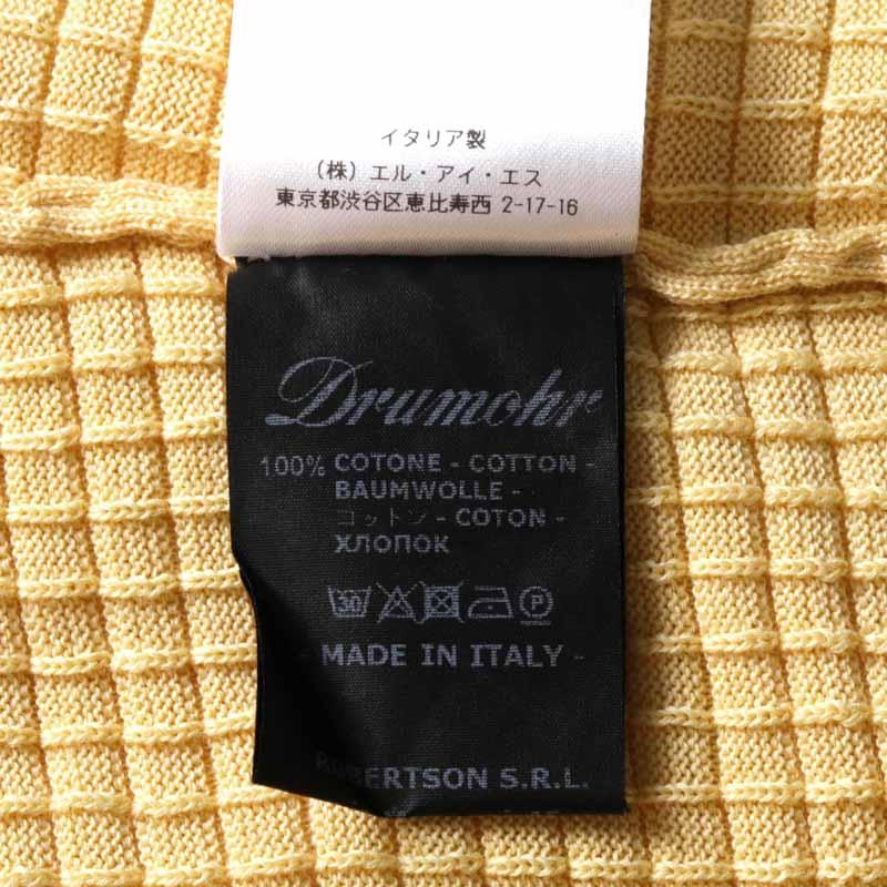 DRUMOHR（ドルモア） ワッフル編みコットンハイゲージ切り替えし半袖