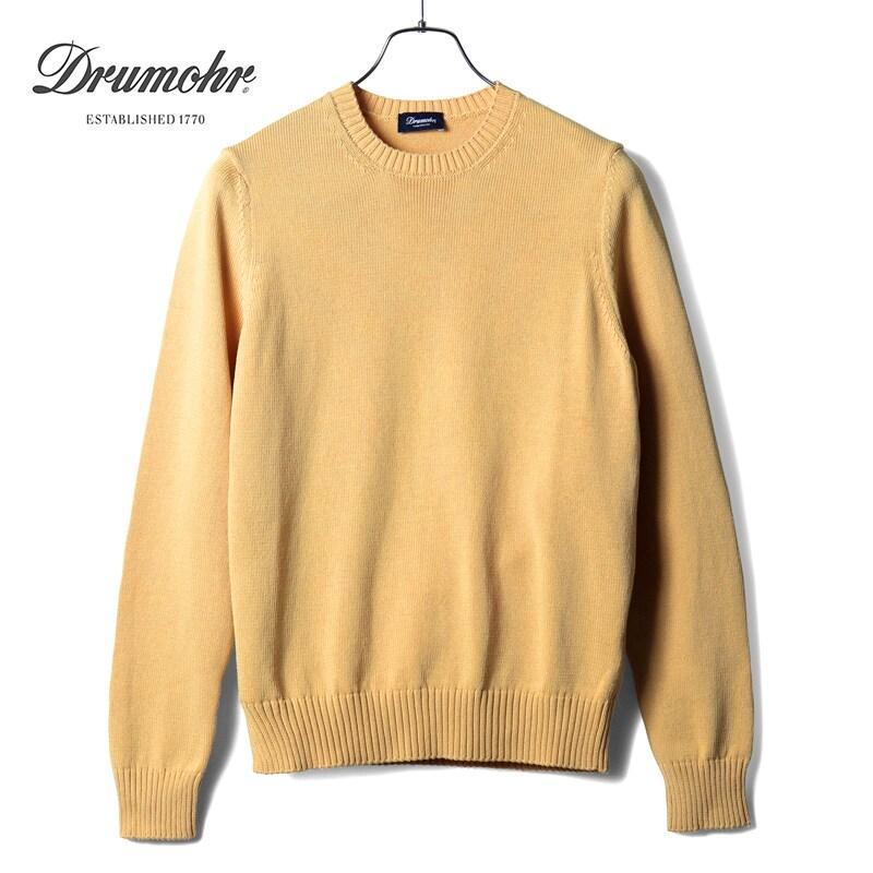 DRUMOHR（ドルモア） コットンミドルゲージクルーネックニット