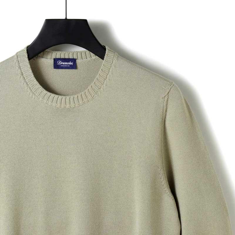 DRUMOHR（ドルモア） 8Gウールミドルゲージシームレスクルーネック