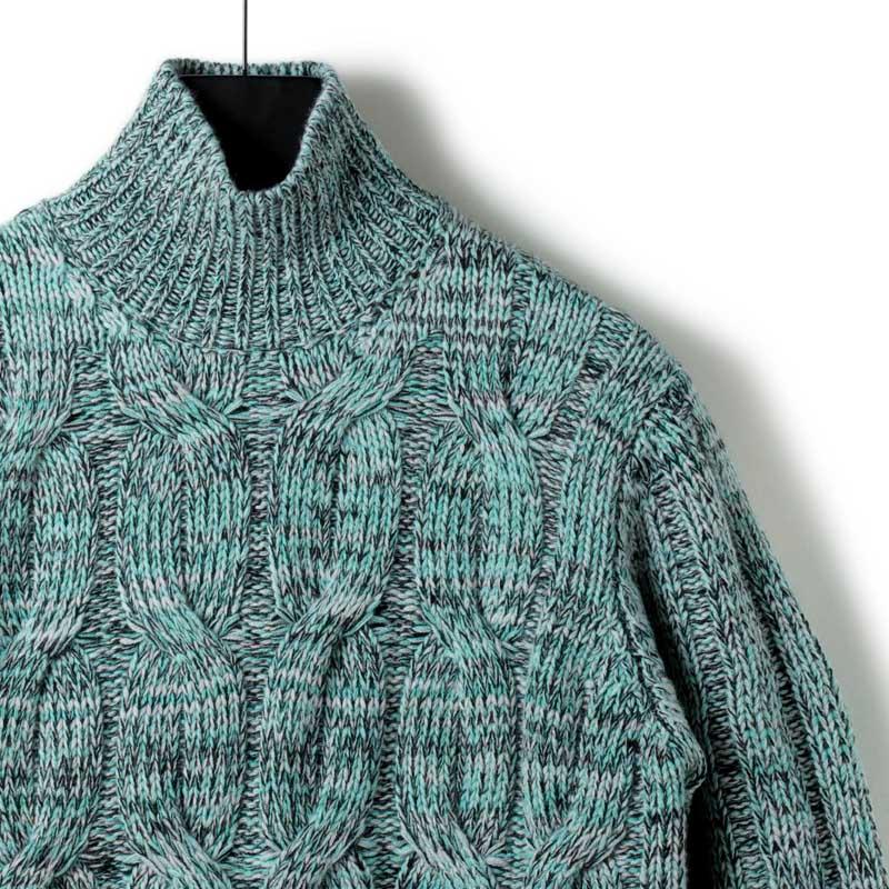 DRUMOHR（ドルモア） カシミヤメランジローゲージケーブル編み