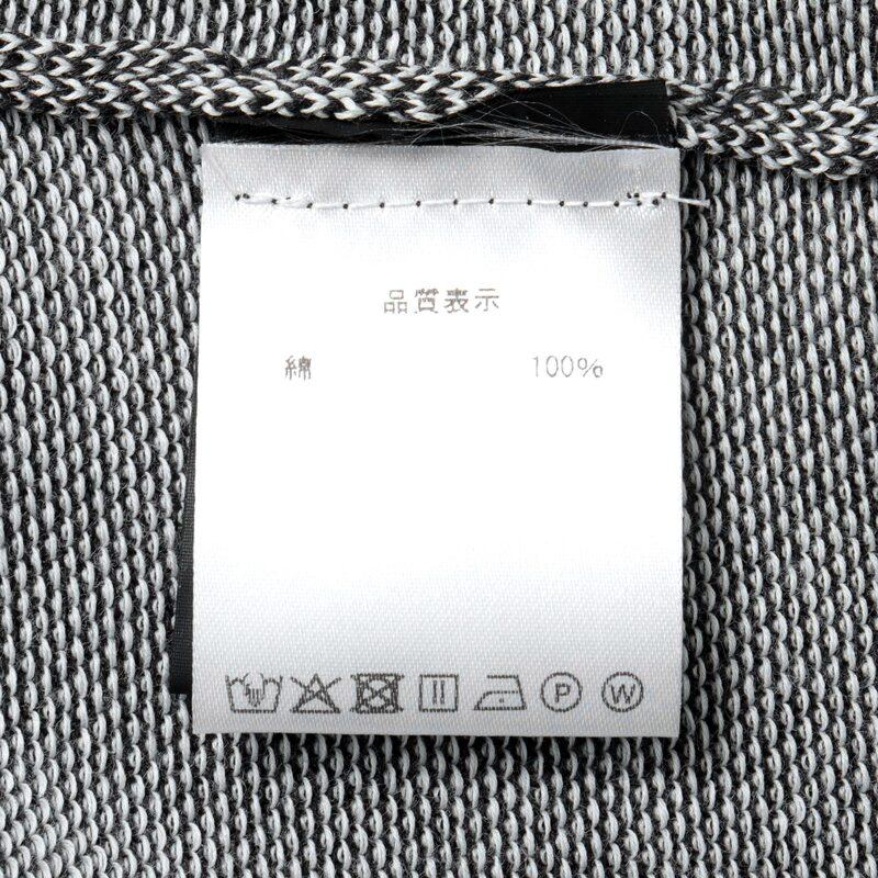 Drumohr / ドルモア コットンメランジハイゲージ半袖スキッパーニットポロシャツ(D0G346PP) （ブラック×ホワイト）の画像