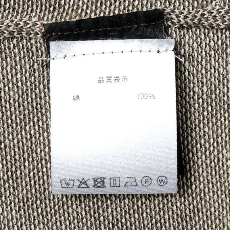 Drumohr / ドルモア コットンメランジハイゲージ半袖スキッパーニットポロシャツ(D0G346PP) （ダークブラウン×ホワイト×ベージュ）の画像