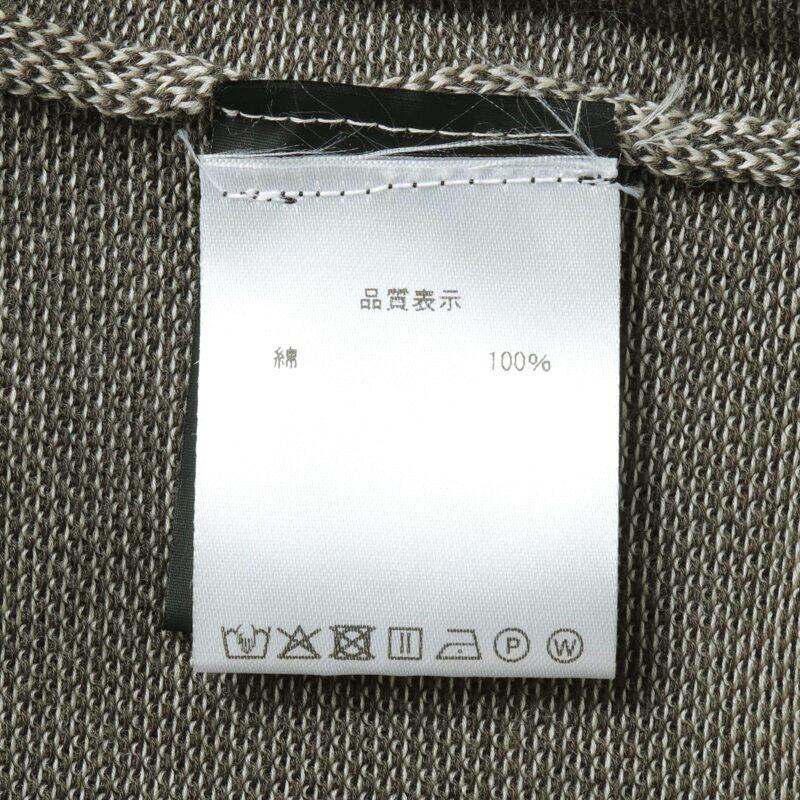 Drumohr / ドルモア コットンメランジハイゲージ半袖スキッパーニットポロシャツ(D0G346PP) （チャコールグレー×ホワイト×ベージュ）