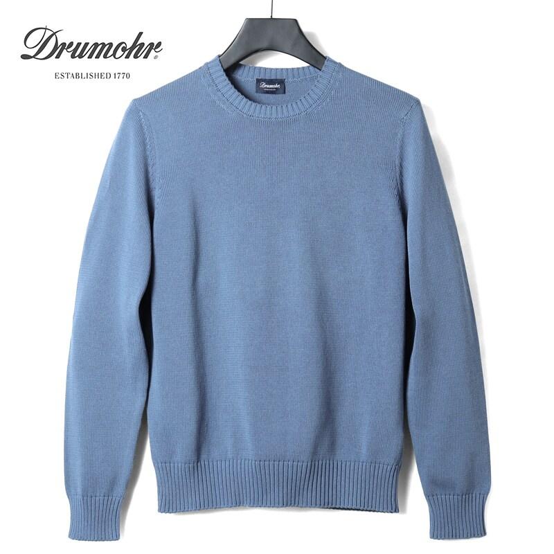 DRUMOHR（ドルモア） 8Gコットンミドルゲージクルーネックニット 