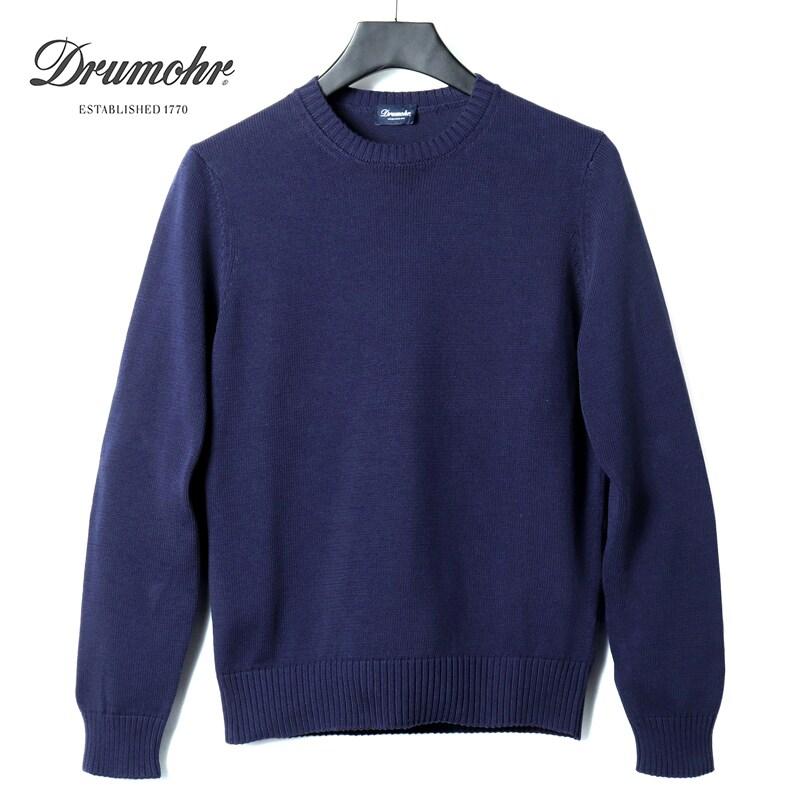 DRUMOHR（ドルモア） 8Gコットンミドルゲージクルーネックニット 