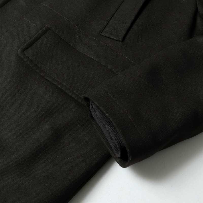 DUNO / デュノ 中綿入りウールナイロンカシミヤカルゼデタッチャブルフーデッドコート(AXEL/DARFO) （ブラック×ブラウン）の画像