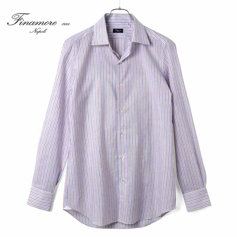 Finamore（フィナモレ） CARLO RIVA製ストライプ柄コットンリネン