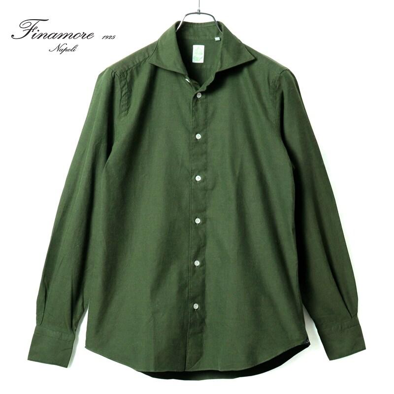 【美品】FINAMORE フィナモレ ホリゾンタルカラー 長袖シャツ FINAMORE - フィナモレ ホリゾンタルカラーシャツの通販 by スナメリの