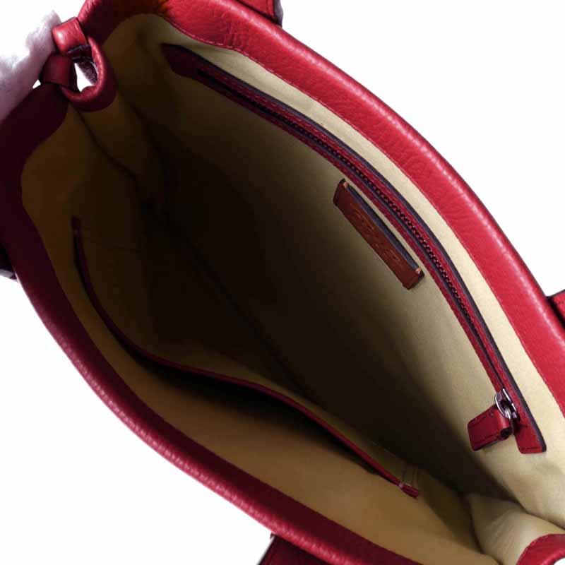 Fortu milano / フォルツミラノ グレインカーフレザートートバッグ(MARCEL BAG) （レッド）の画像
