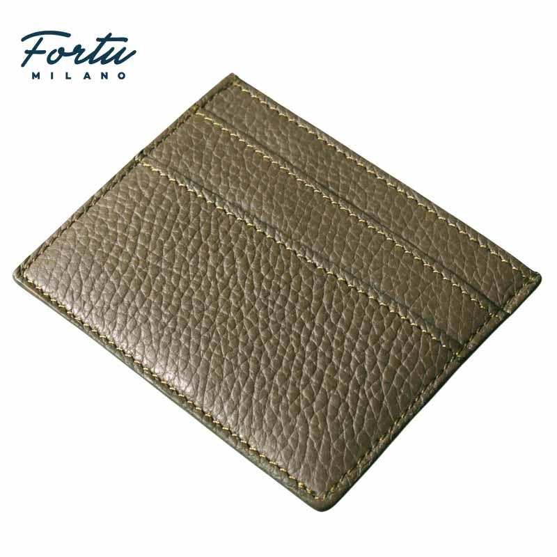Fortu milano / フォルツミラノ グレインカーフレザーカードケース(C 