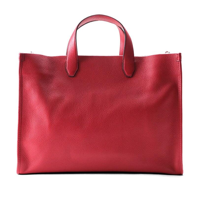 Fortu milano / フォルツミラノ グレインカーフレザー2WAYトートバッグ(ETTORE BAG 2 strap) （レッド）の画像